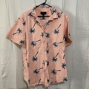 No Boundaries palm tree Casual Button Down Shirt